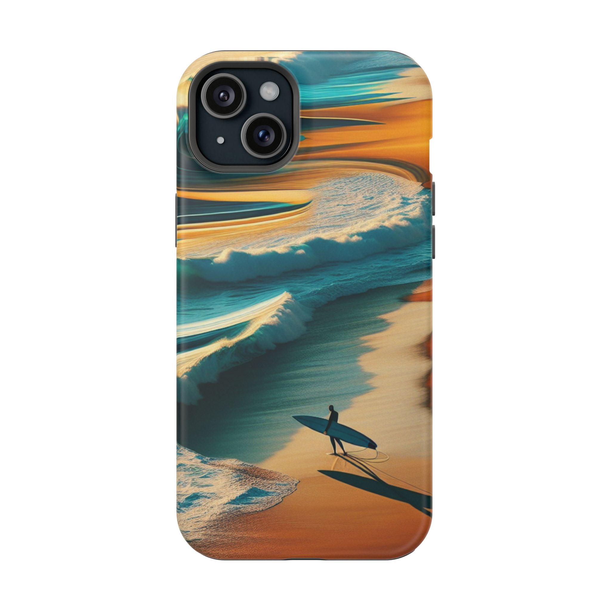 Impact Resistant Phone Case, Surf Wave Beach Lovers, Ocean Waves Design