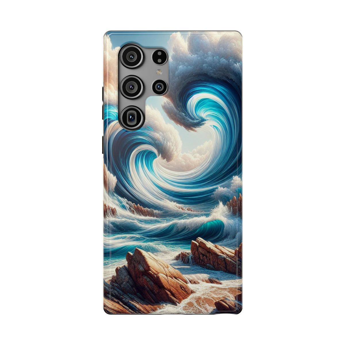 Ocean Heart Wave Phone Case — Impact-Resistant Art Protective Cover