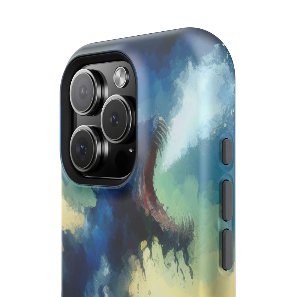 Shark Wave Impact-Resistant Phone Case — Ocean Monster Art Protective Cover