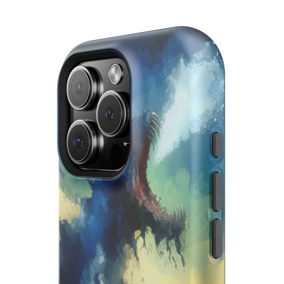 Shark Wave Impact-Resistant Phone Case — Ocean Monster Art Protective Cover