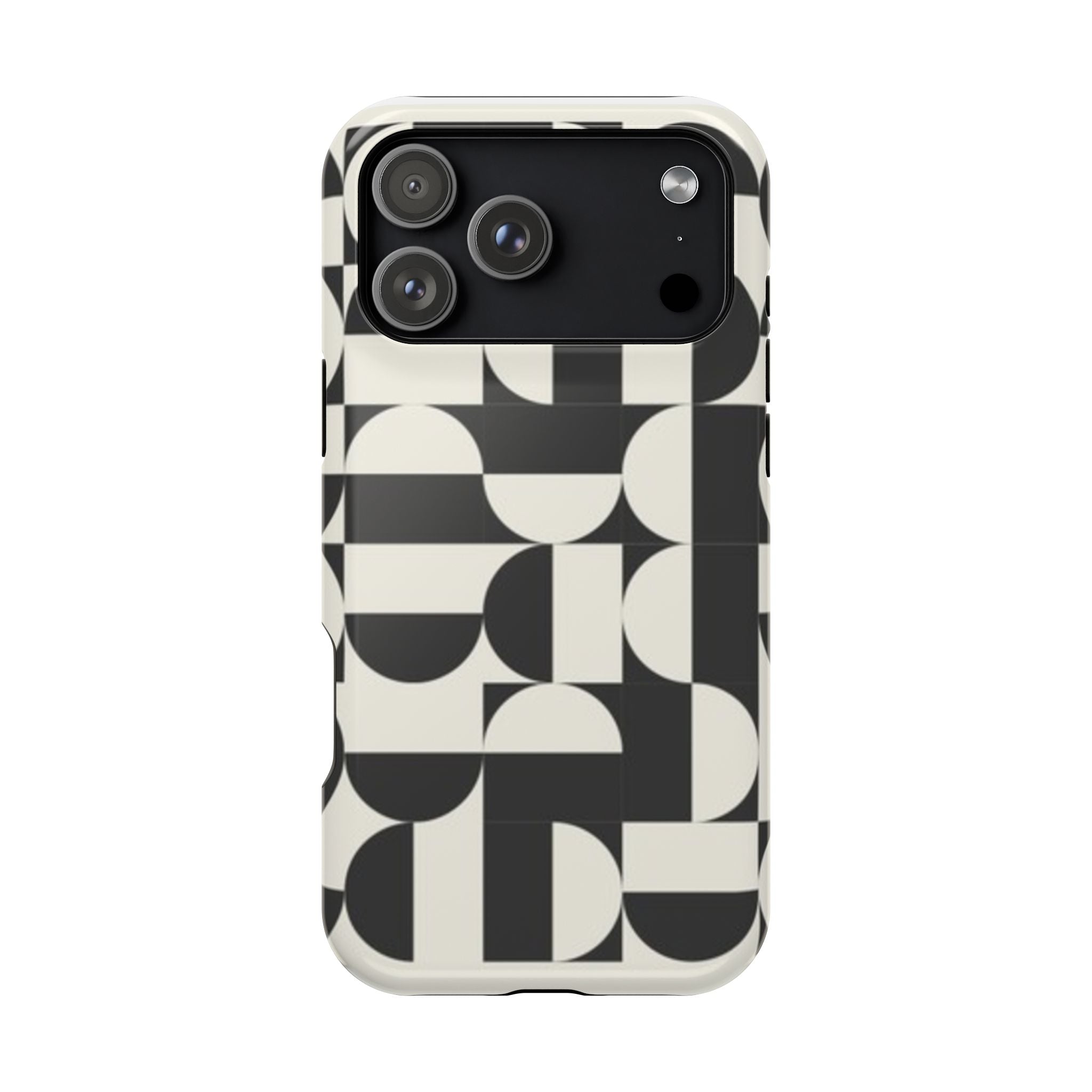 Black and White Design Impact-Resistant Case