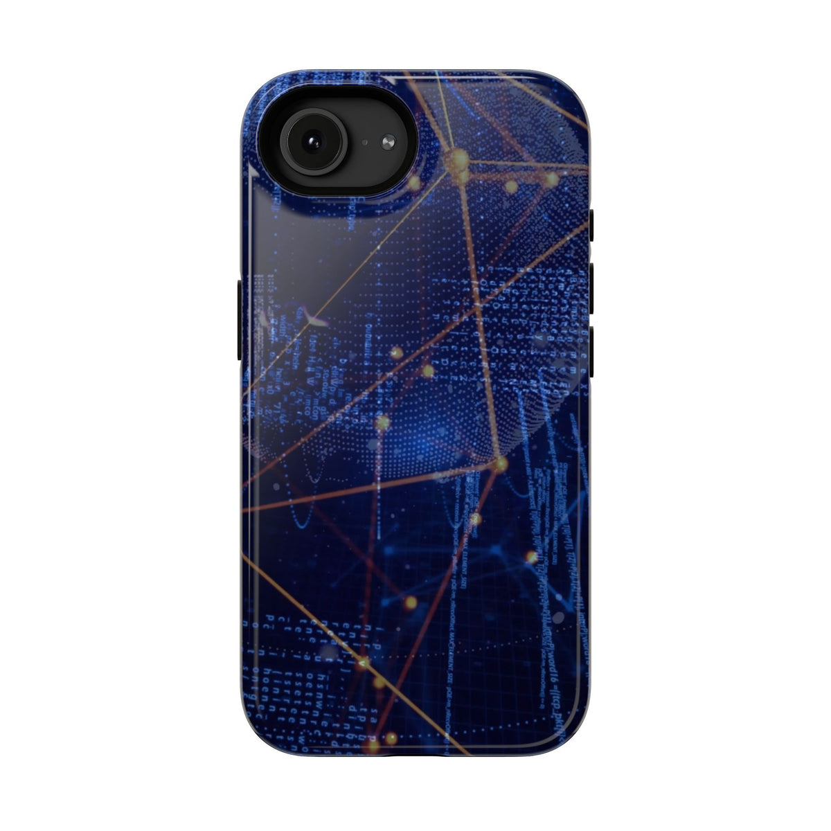 Tech Network Blue Impact-Resistant Phone Case for iPhone and Galaxy Phones