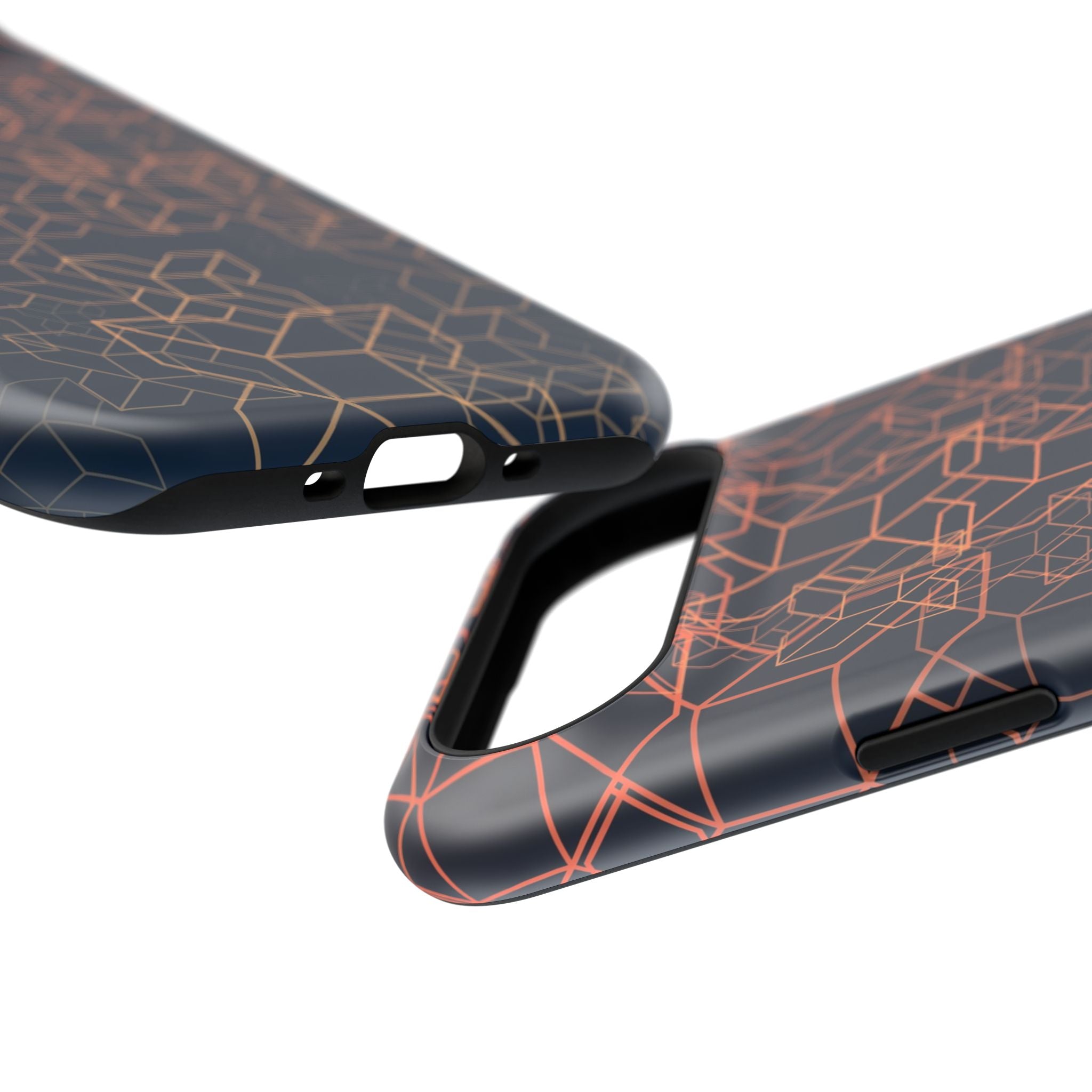Geometric Pattern Phone Case, Durable Impact-Resistant