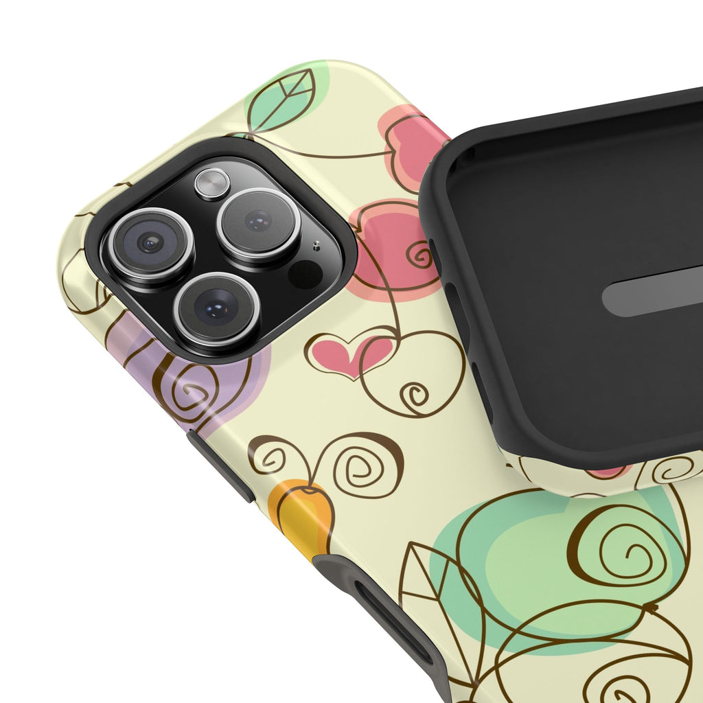 Colorful Floral Phone Case, Impact-Resistant