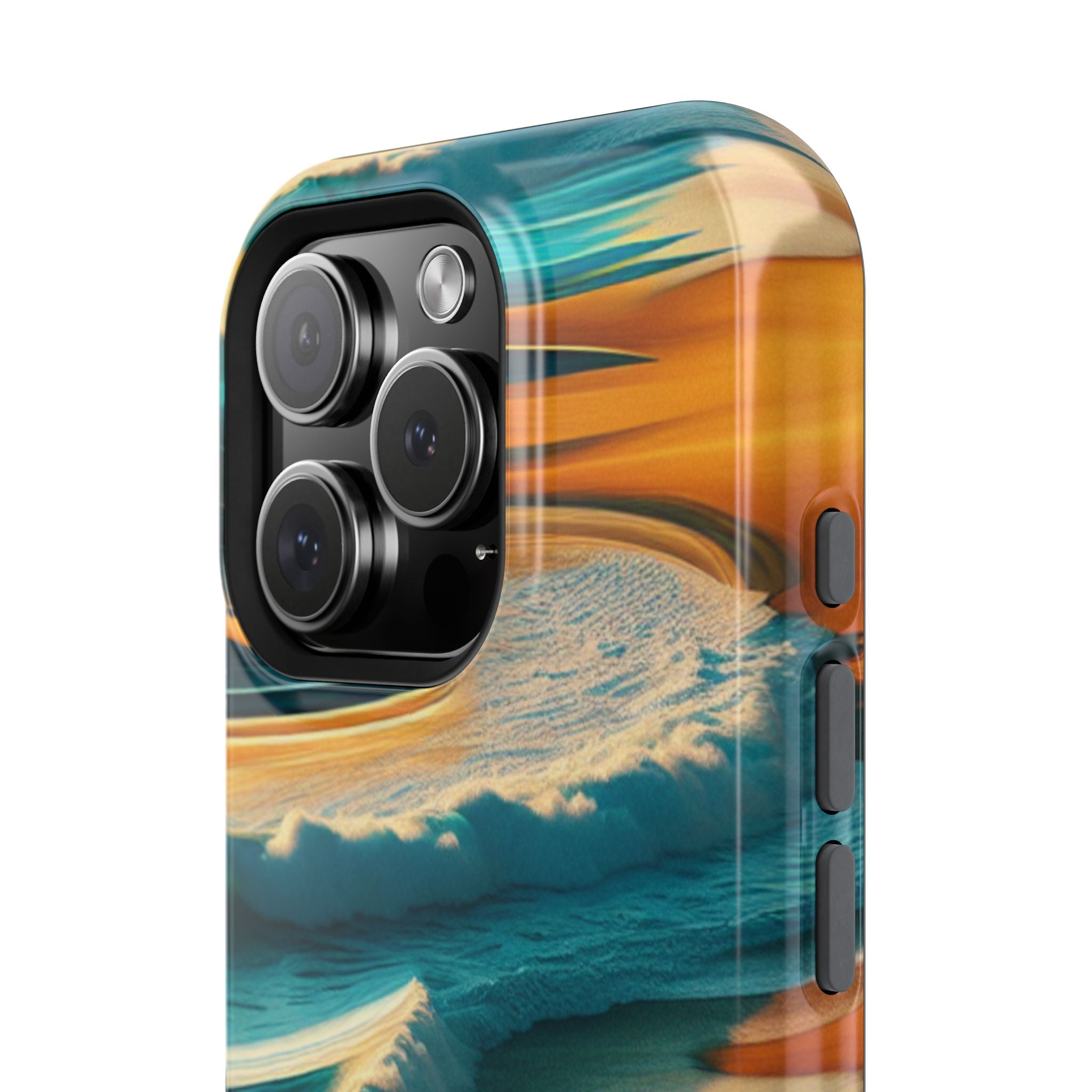Impact Resistant Phone Case, Surf Wave Beach Lovers, Ocean Waves Design