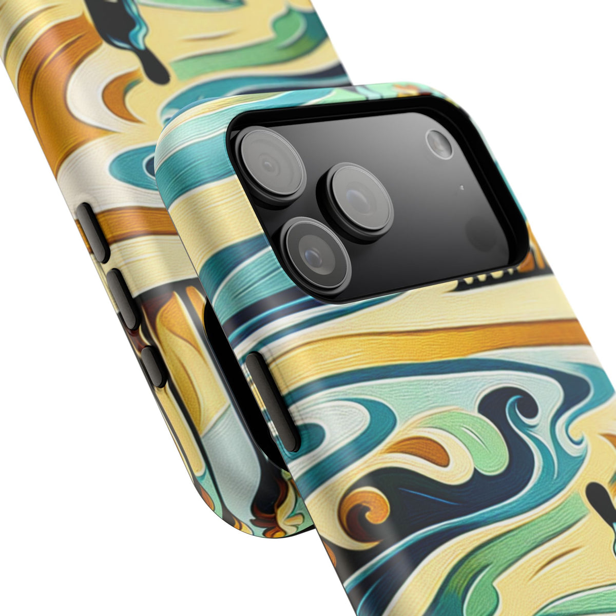 Surfboard Wave Art Phone Case — Impact-Resistant Beach Vibes iPhone Case