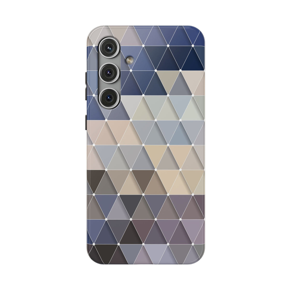 Fashionable Geometric Triangle Pattern Impact-Resistant Phone Case for Samsung Galaxy