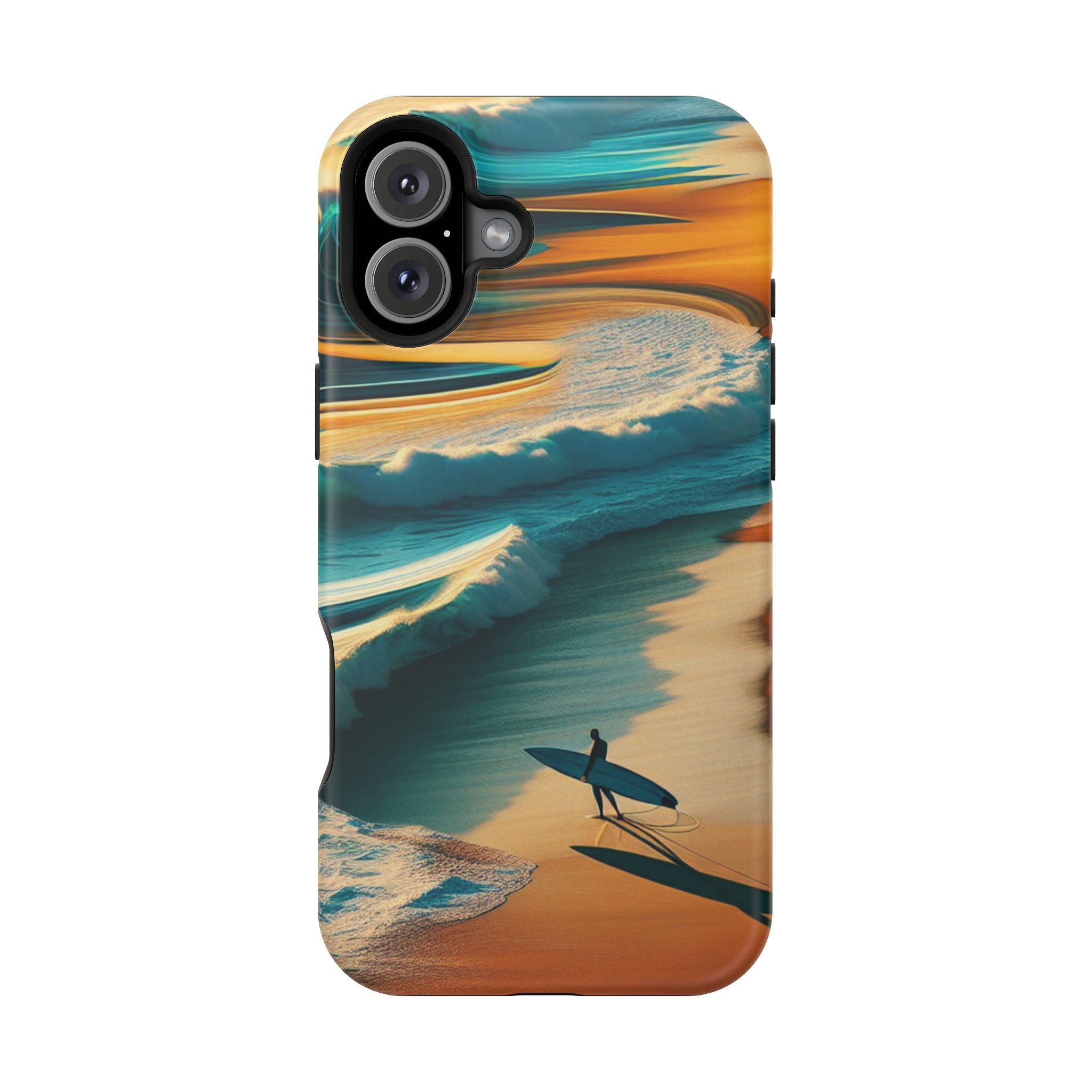 Impact Resistant Phone Case, Surf Wave Beach Lovers, Ocean Waves Design