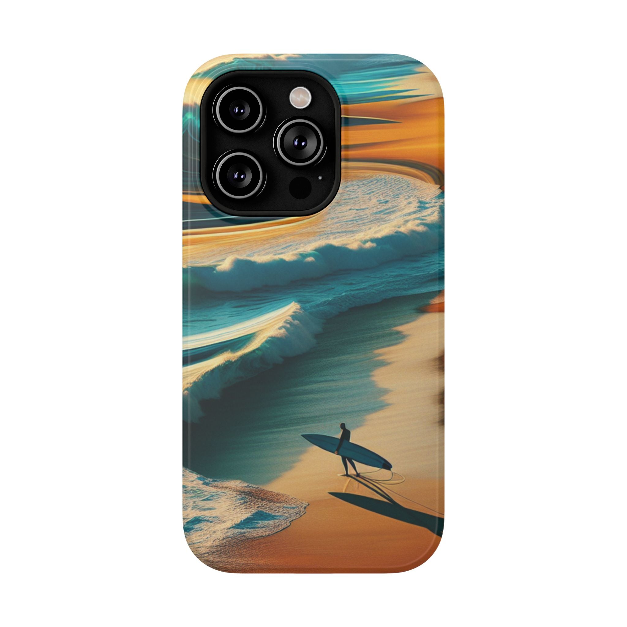 Impact Resistant Phone Case, Surf Wave Beach Lovers, Ocean Waves Design