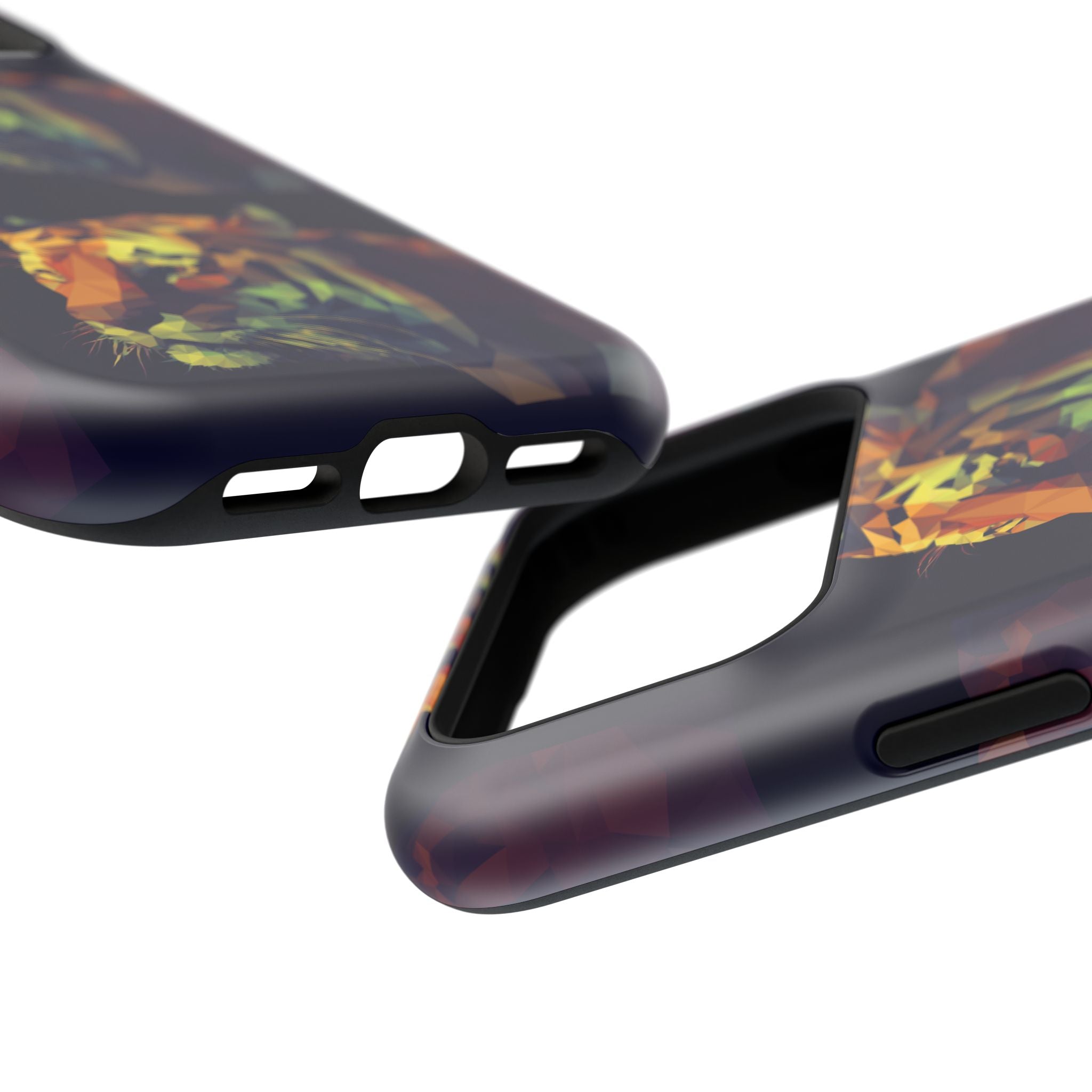 Colorful Tiger Phone Case, Impact-Resistant
