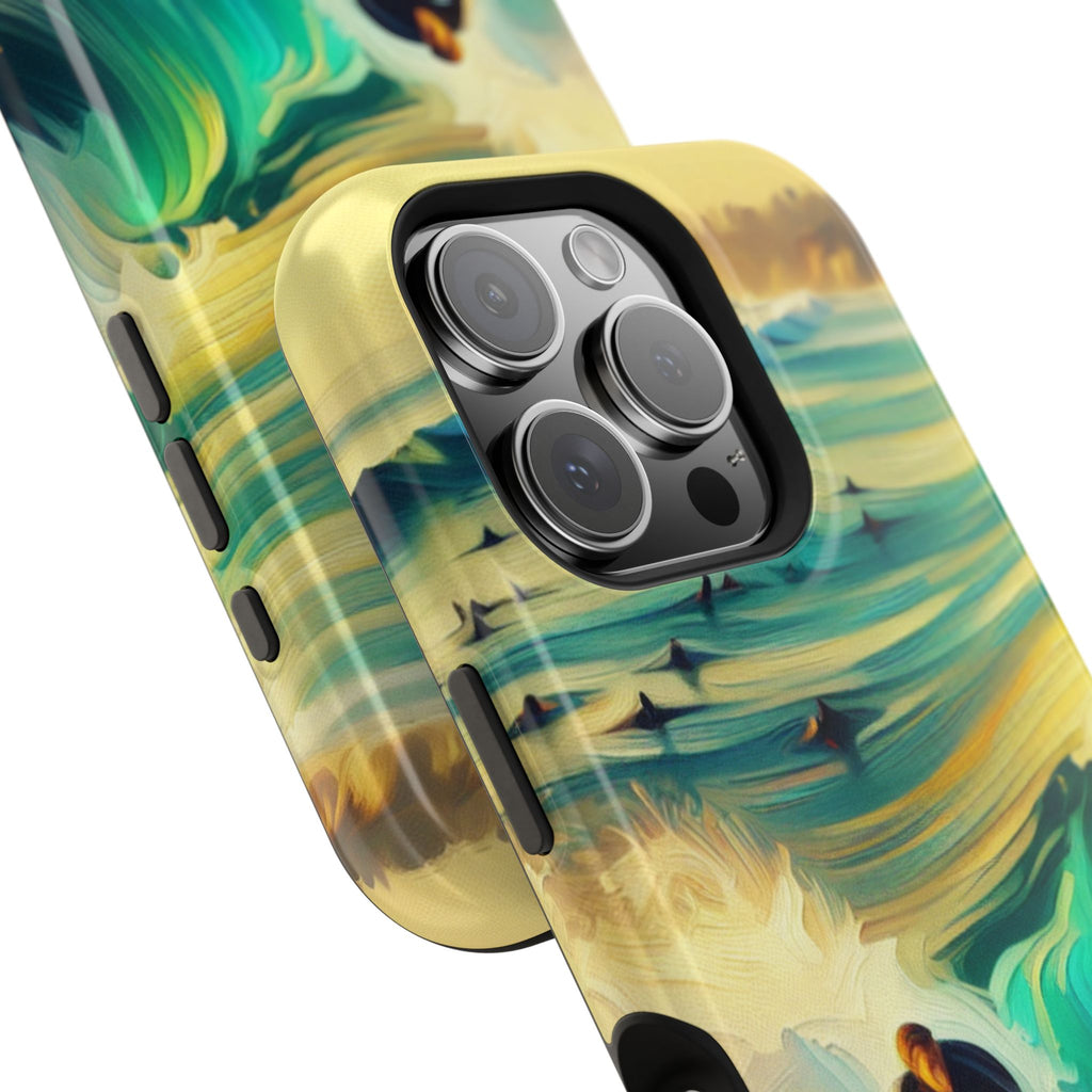 Surfer Riding Waves Impact Resistant Phone Case