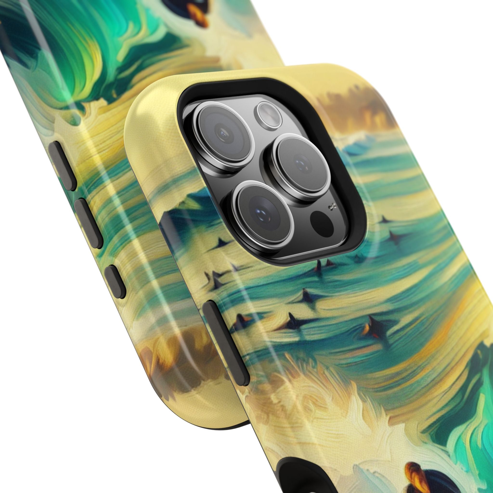 Surfer Riding Waves Impact Resistant Phone Case