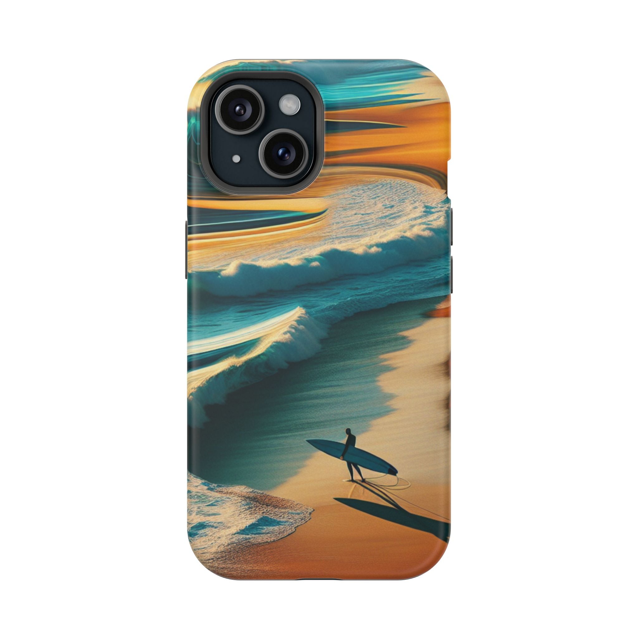 Impact Resistant Phone Case, Surf Wave Beach Lovers, Ocean Waves Design