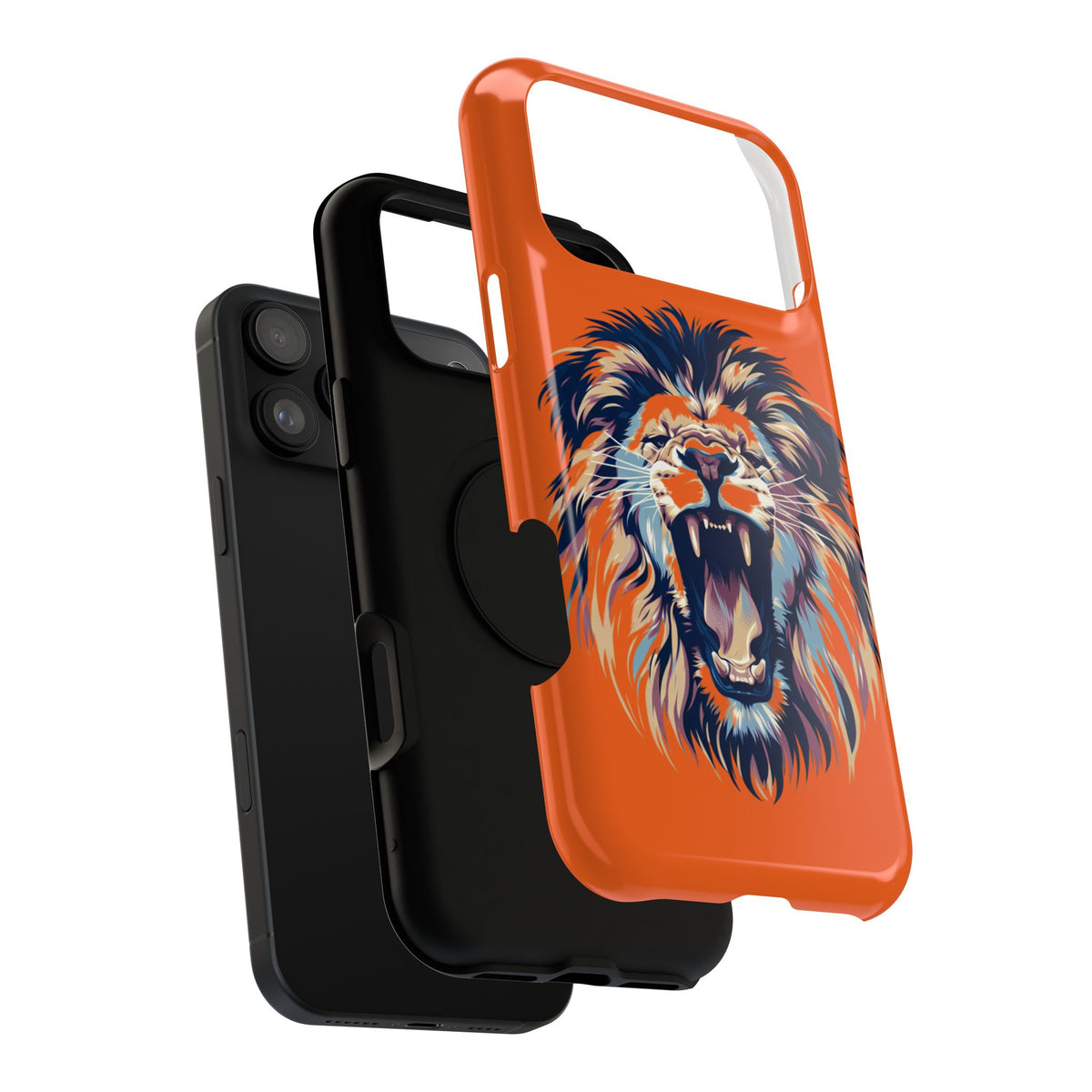 Roaring Lion Impact Phone Case — Shockproof Orange Protective Cover