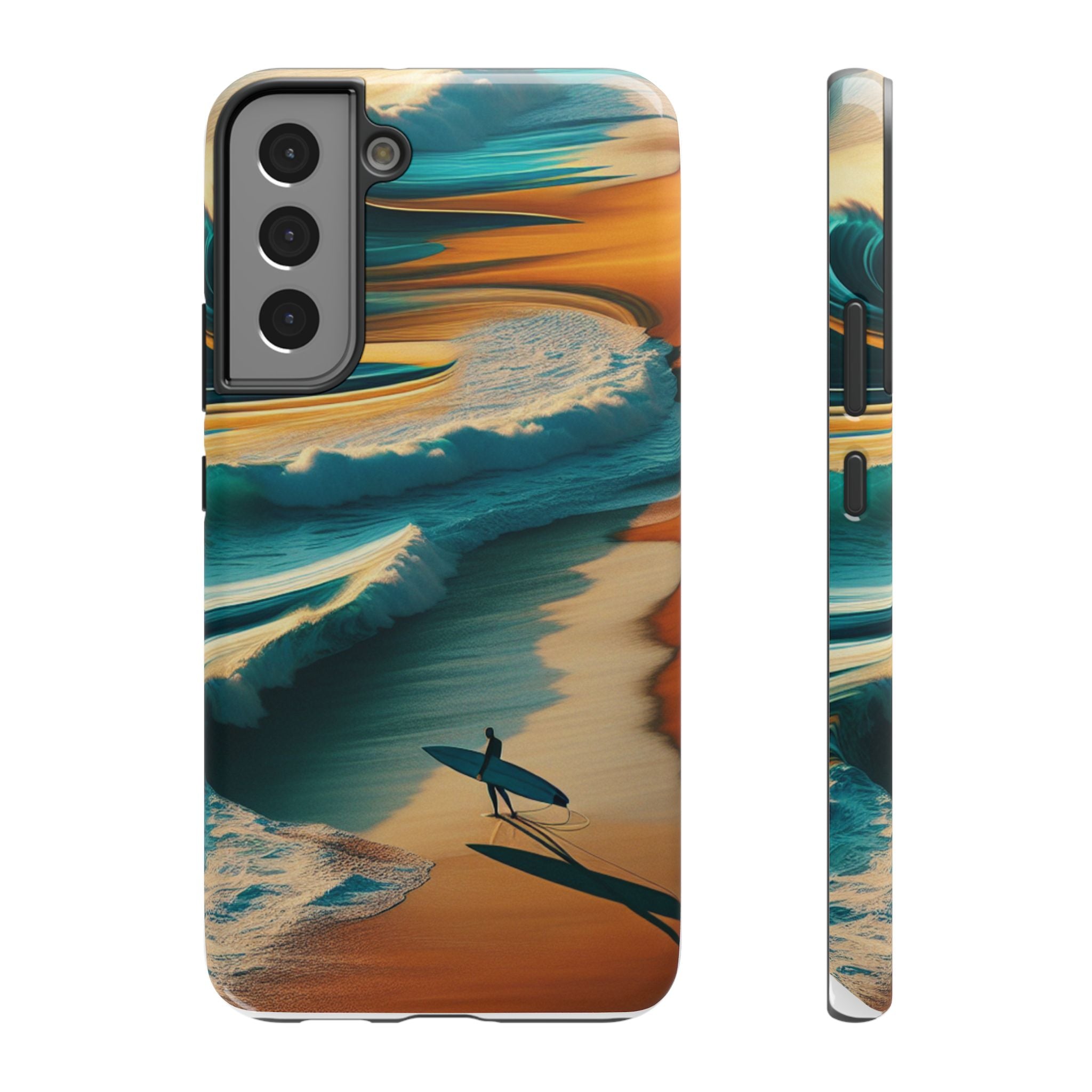 Impact Resistant Phone Case, Surf Wave Beach Lovers, Ocean Waves Design