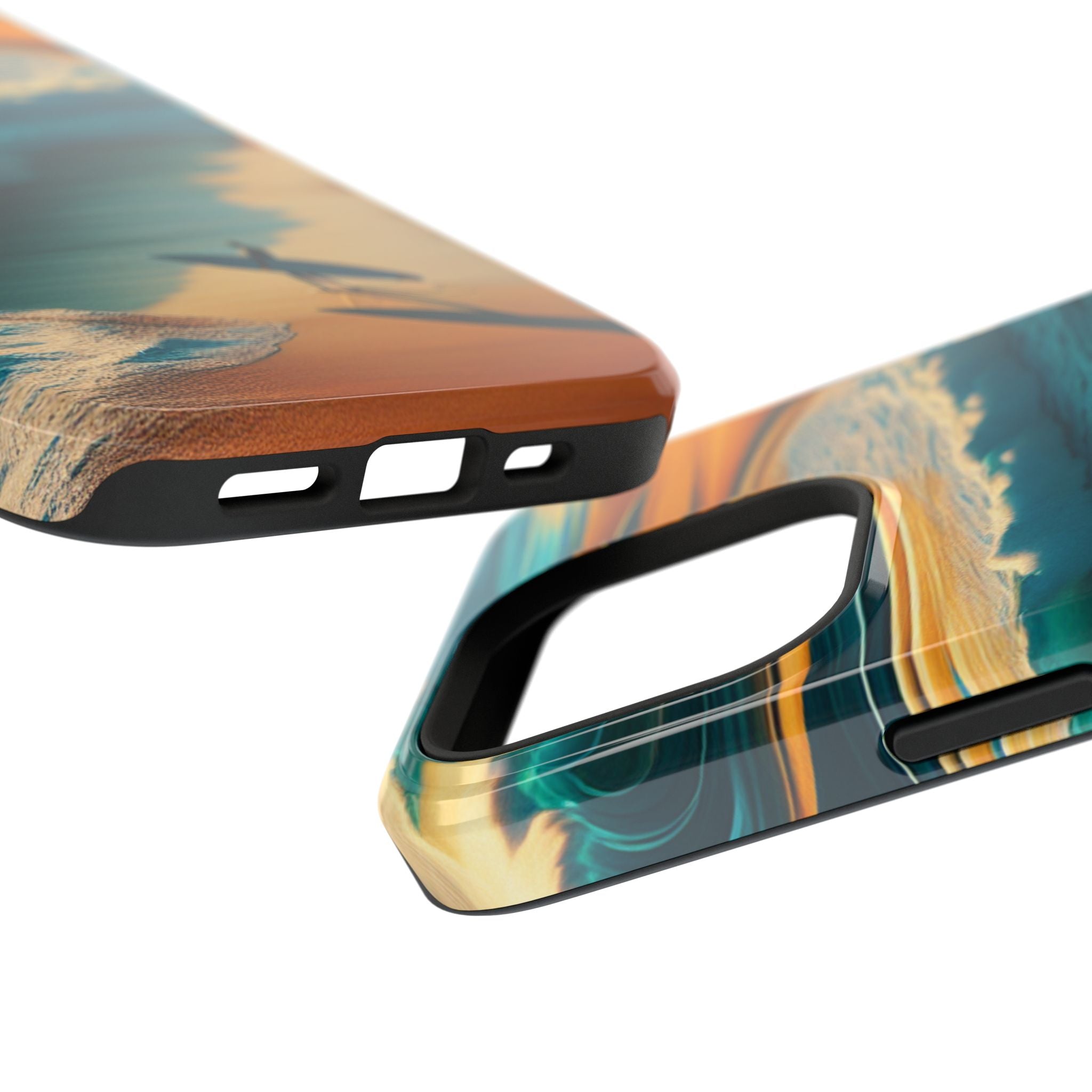 Impact Resistant Phone Case, Surf Wave Beach Lovers, Ocean Waves Design