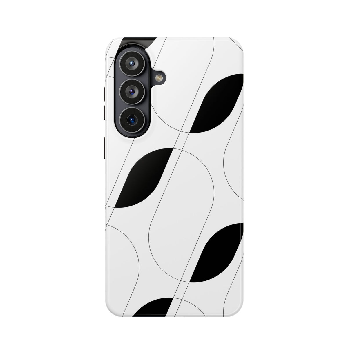 Minimalist Black Leaf Phone Case — Impact-Resistant Protective Case for iPhone