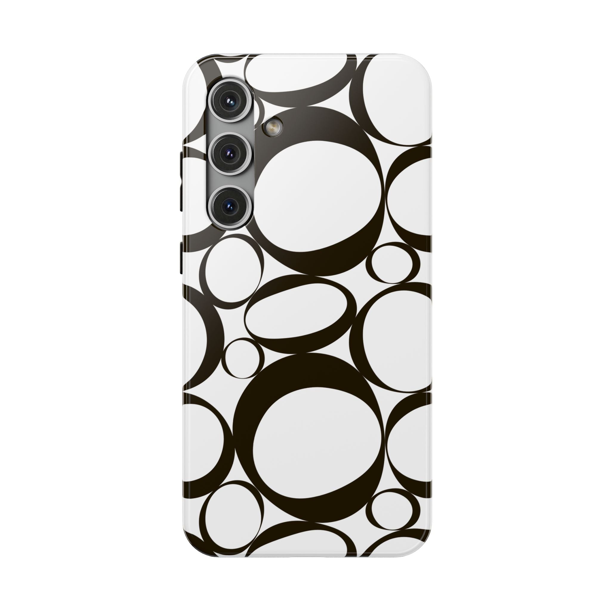 Black & White Impact-Resistant Phone Case - Durable