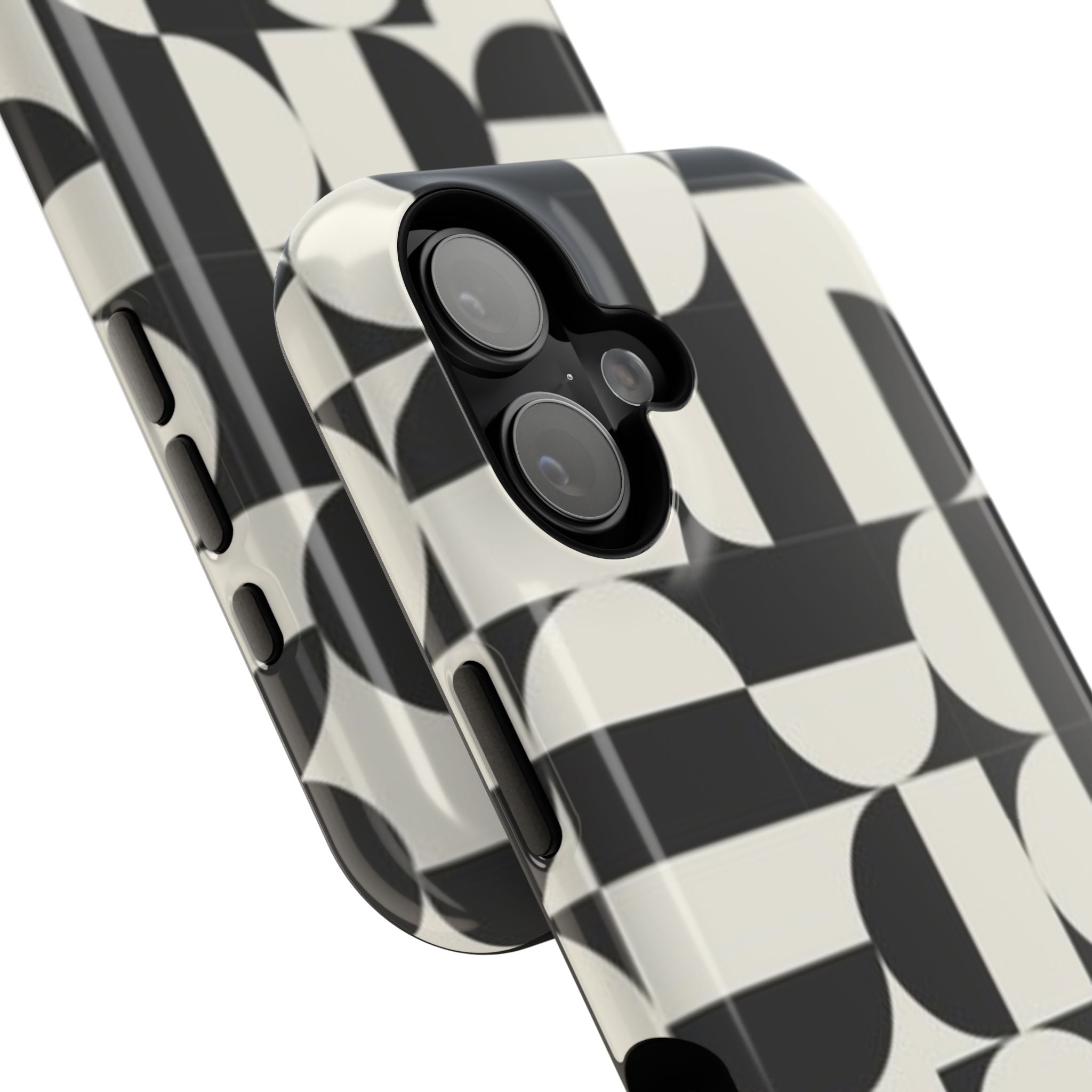 Black and White Design Impact-Resistant Case