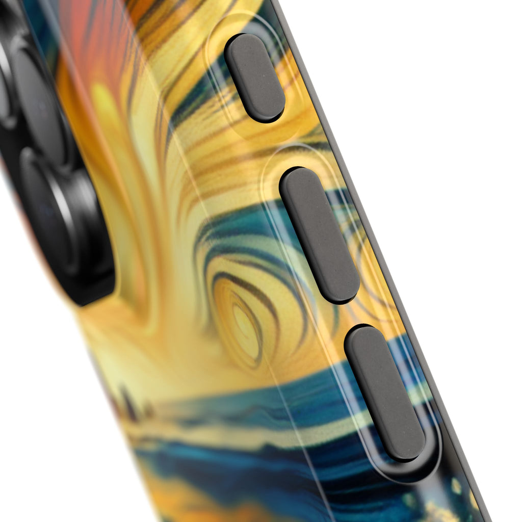 Surfer Sunset Phone Case — Impact‑Resistant Artistic Wave Design