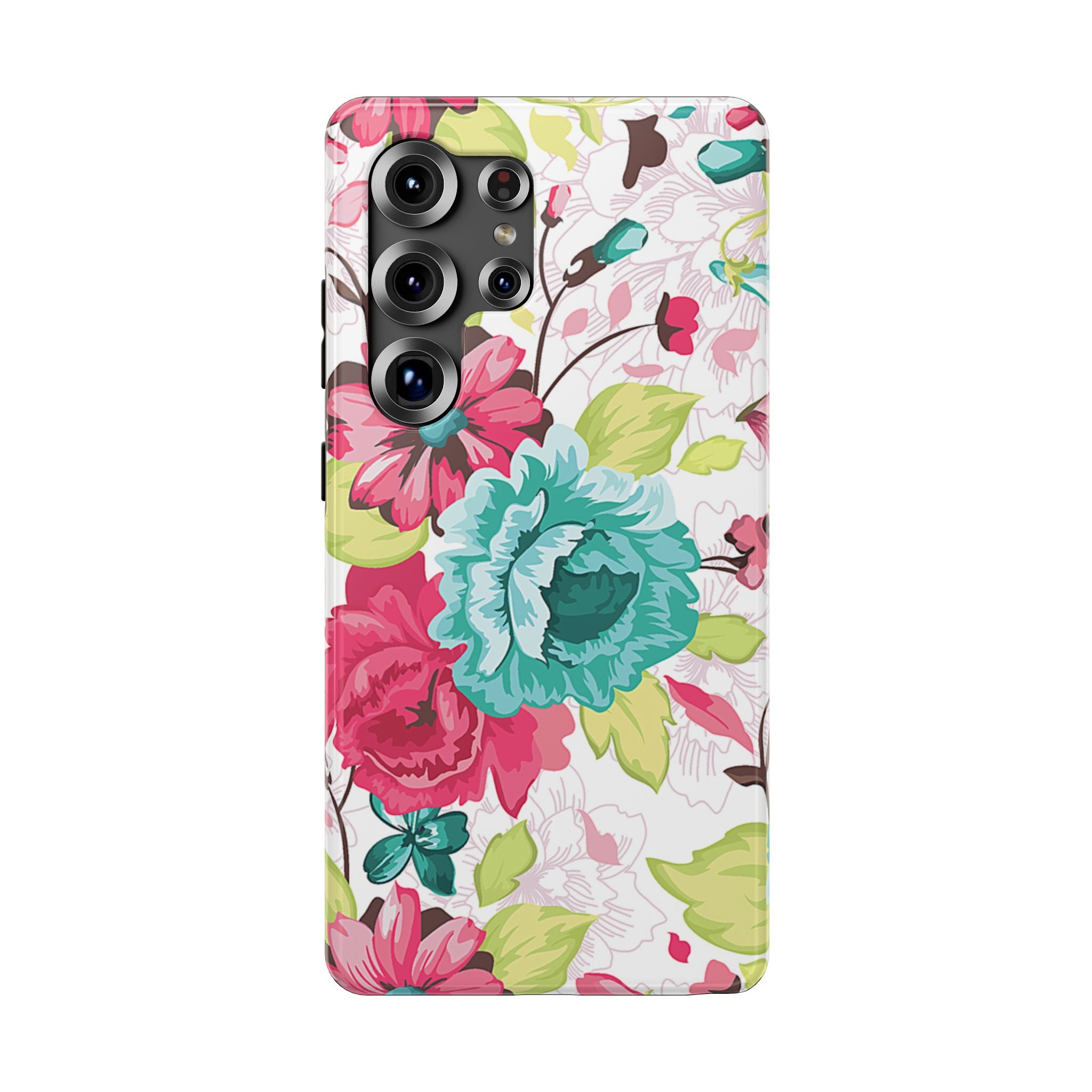 Floral Design Impact-Resistant Case
