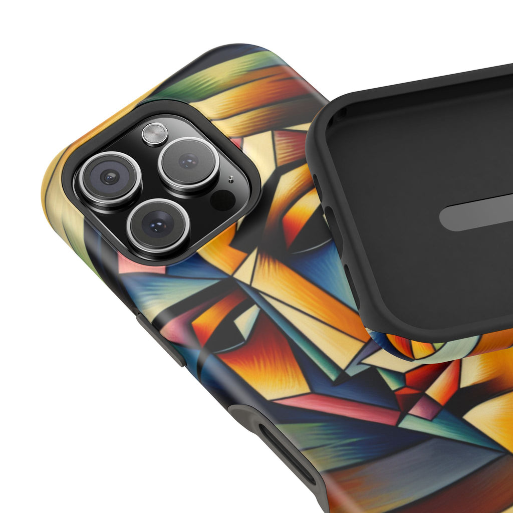 Abstract Cubist Face Phone Case — Impact‑Resistant Artistic iPhone Cover