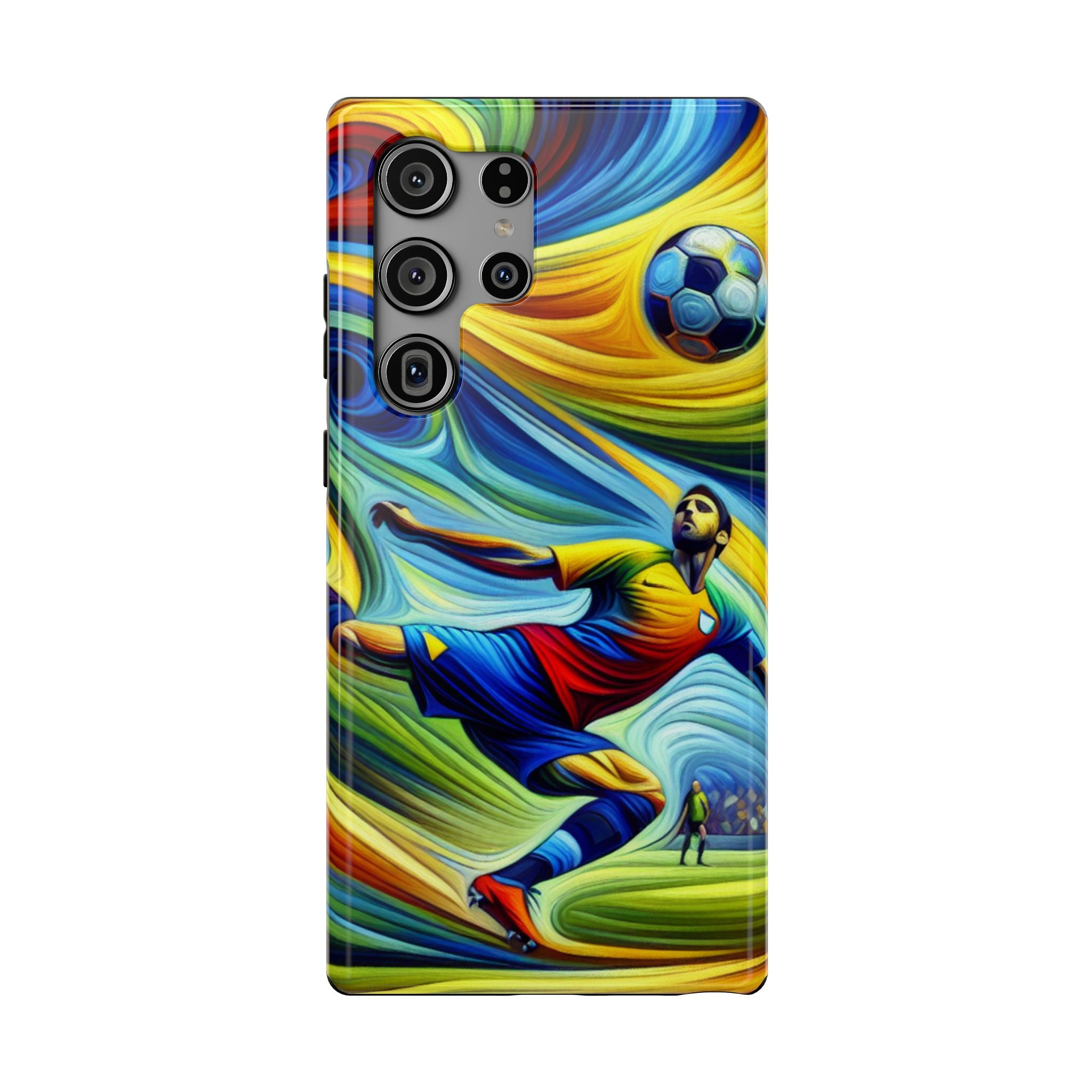 Colorful Soccer Impact Resistant Phone Case