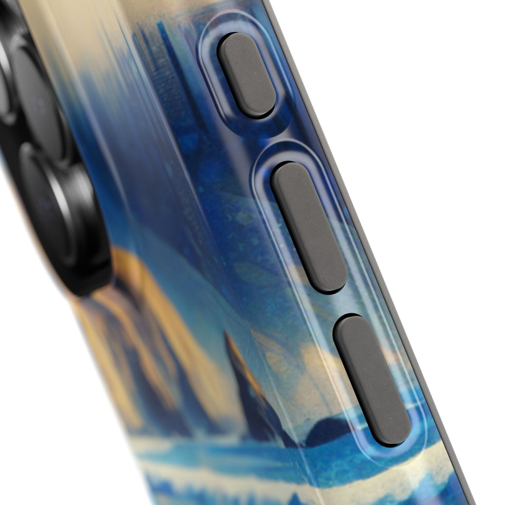 Surfer Wave Impact Phone Case – Vibrant Ocean Art Protective Cover
