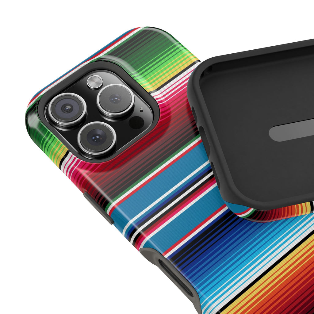 Sarape Striped Phone Case | Impact-Resistant