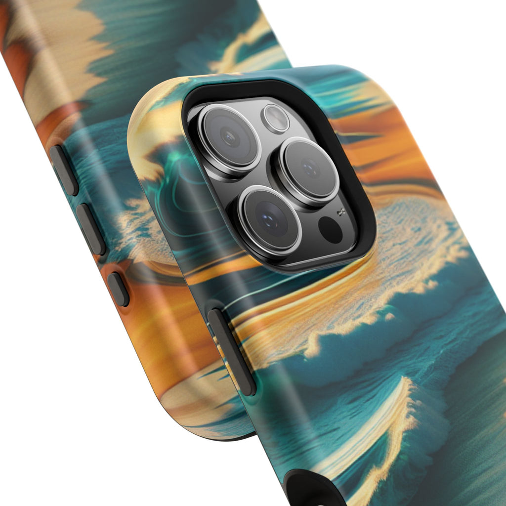 Impact Resistant Phone Case, Surf Wave Beach Lovers, Ocean Waves Design