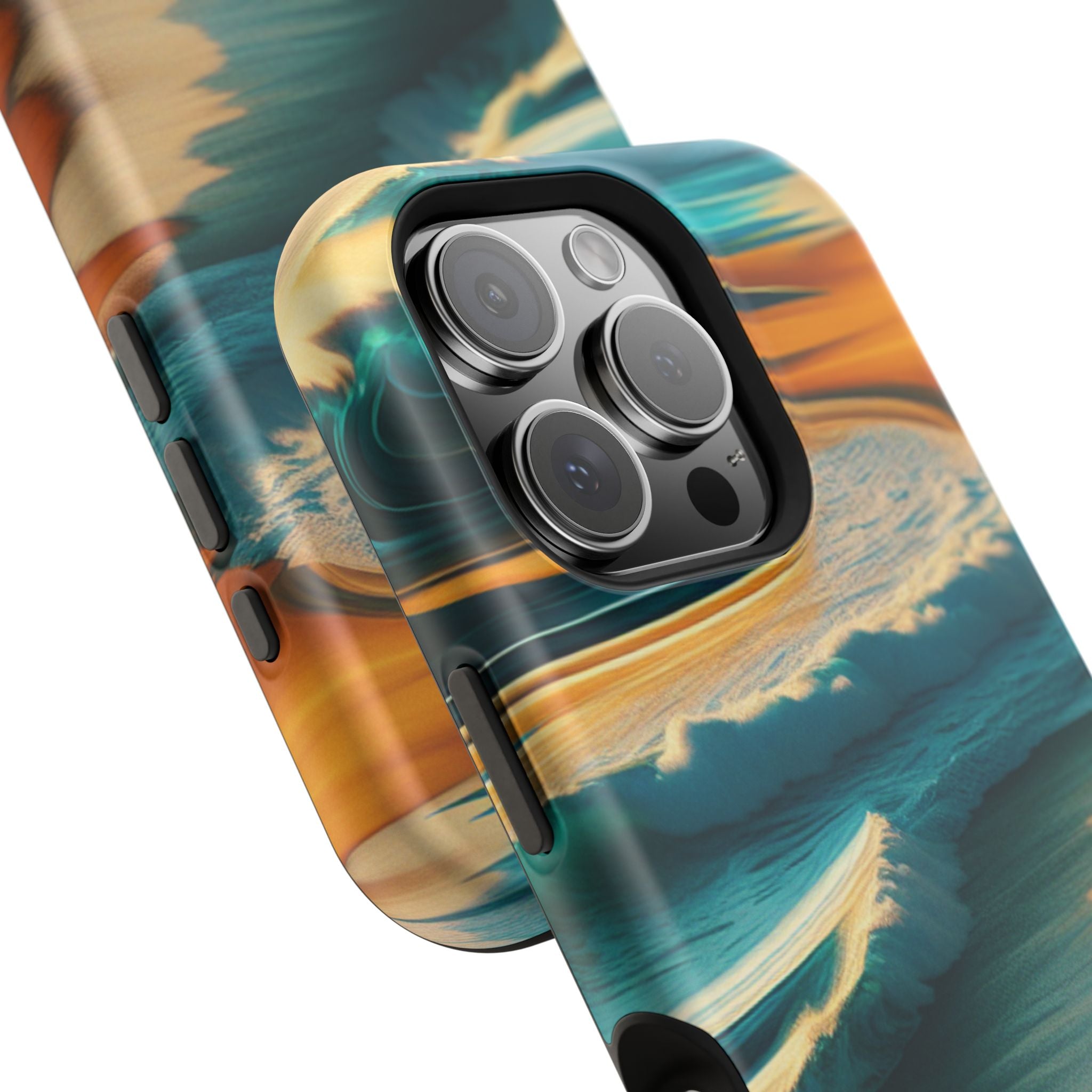 Impact Resistant Phone Case, Surf Wave Beach Lovers, Ocean Waves Design