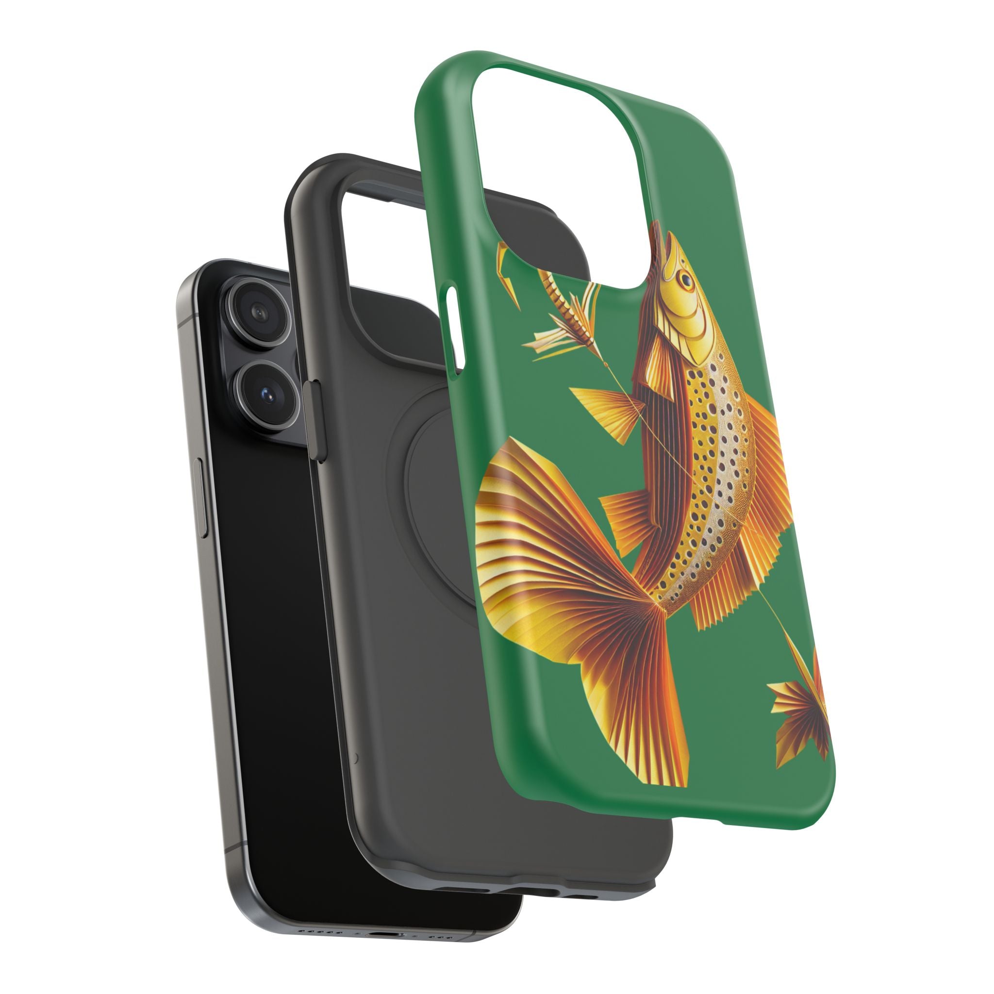 Impact Resistant Phone Case,  Lucky Charm Fish, Outdoor Enthusiast Gift