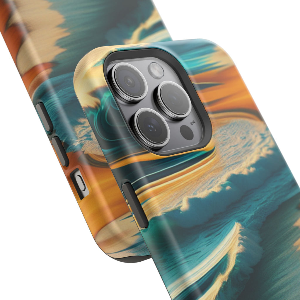 Impact Resistant Phone Case, Surf Wave Beach Lovers, Ocean Waves Design