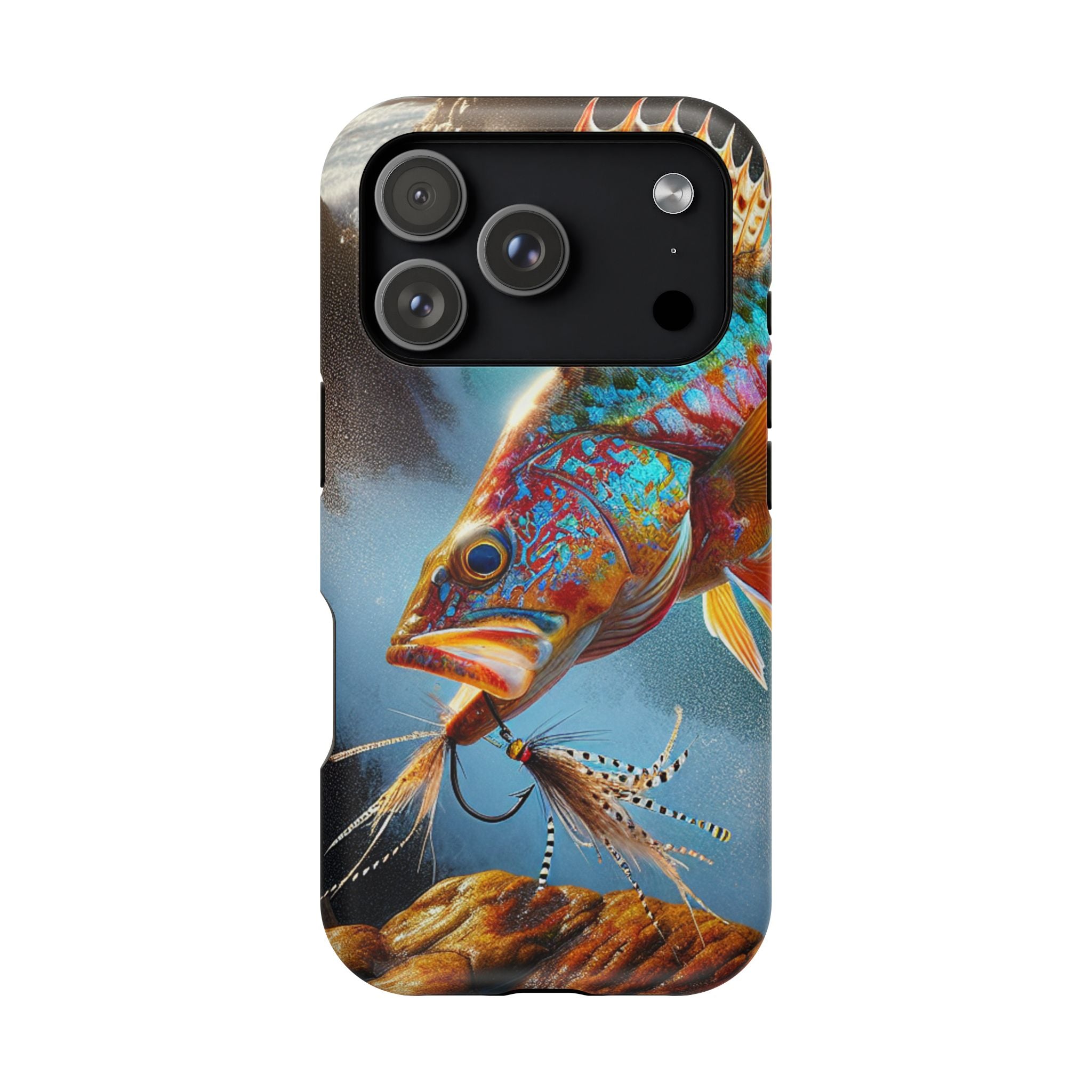 Colorful Fish Impact Resistant Phone Case, Waterproof