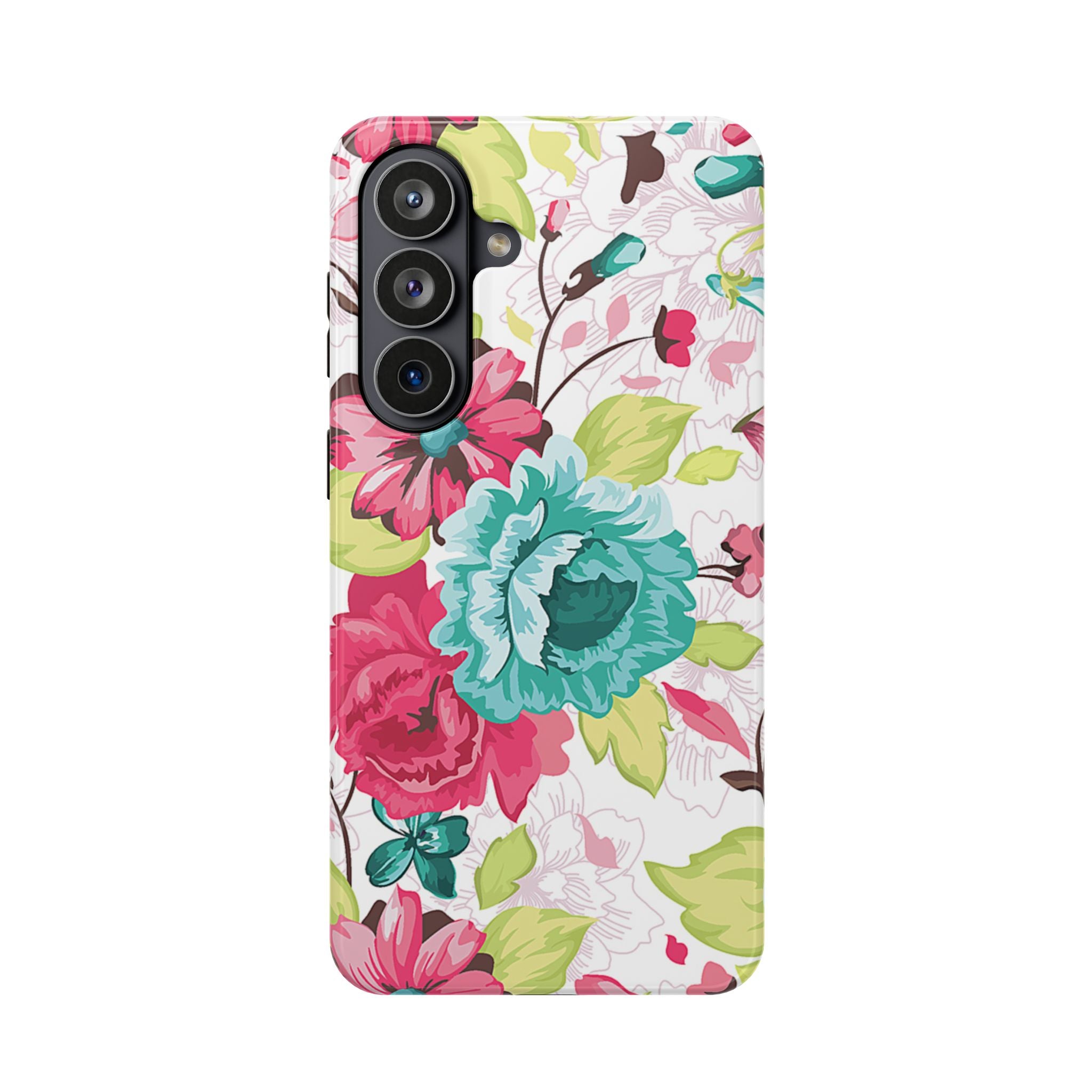 Floral Design Impact-Resistant Case