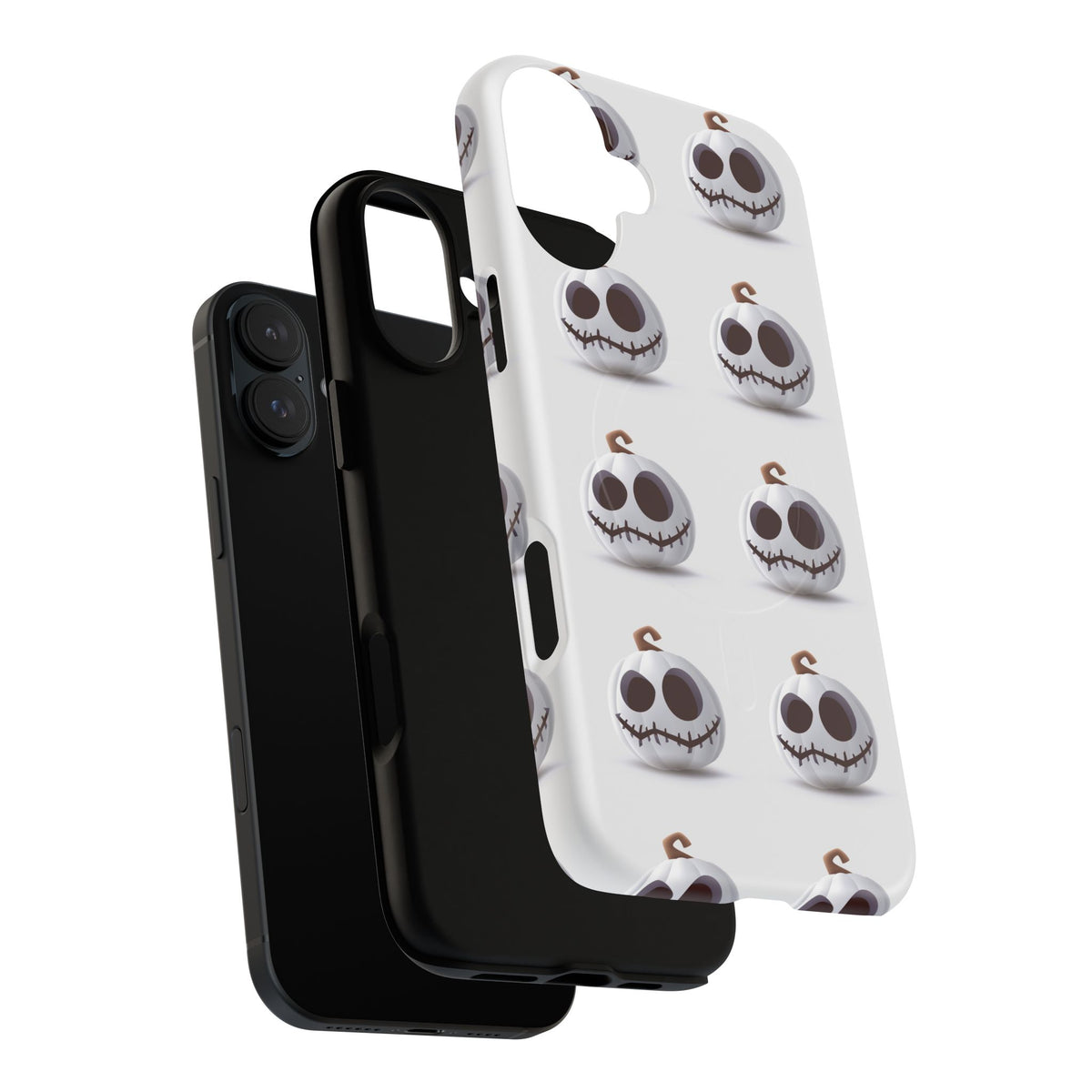 White Jack-O'-Lantern Spooky Magnetic Durable for iPhone/Samsung