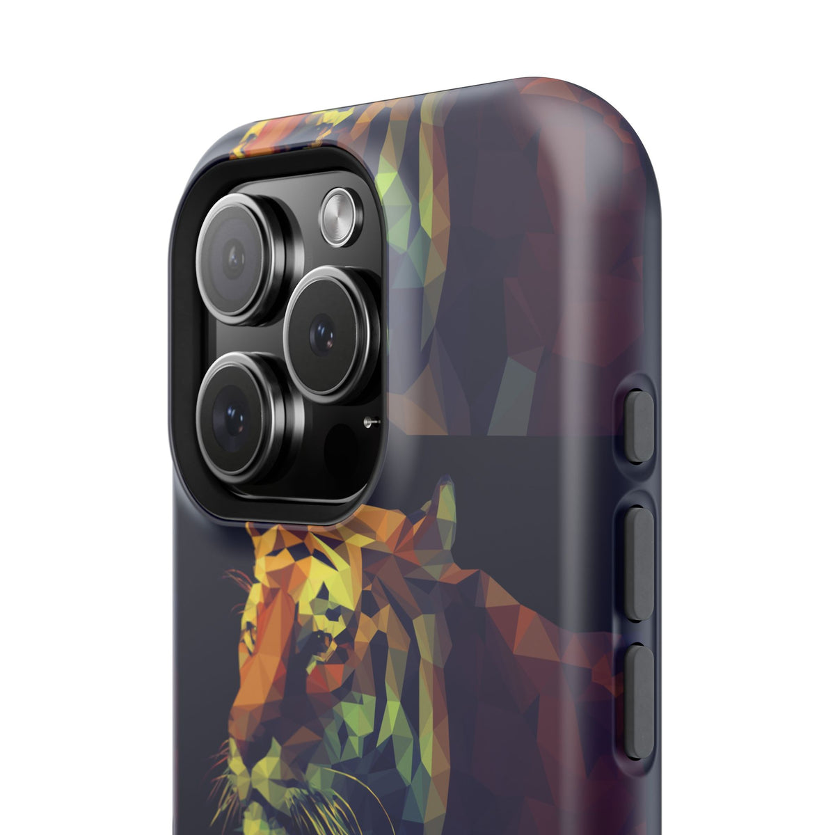 Geometric Tiger Impact Phone Case — Protective Artistic iPhone Cover