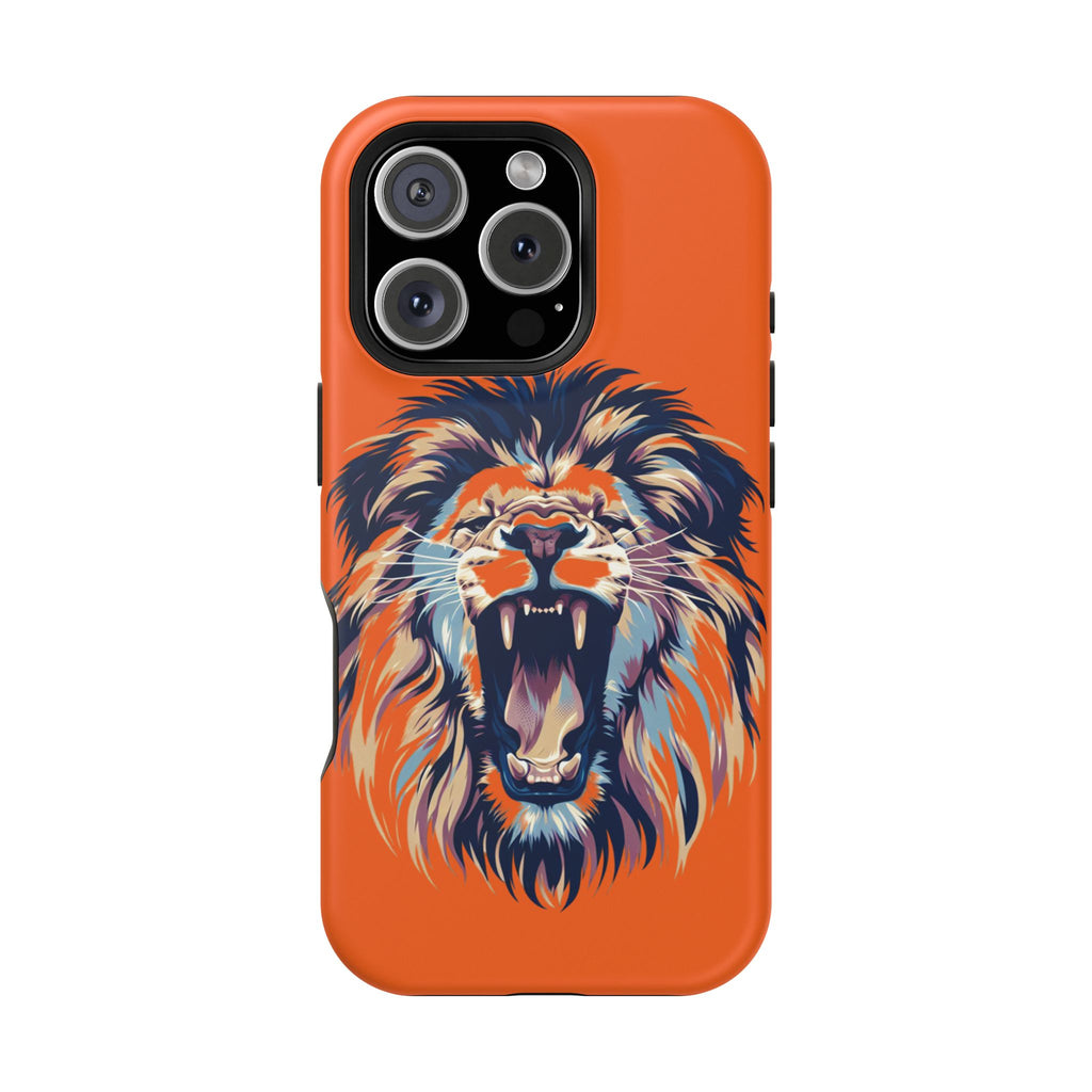 Roaring Lion Impact Phone Case — Shockproof Orange Protective Cover