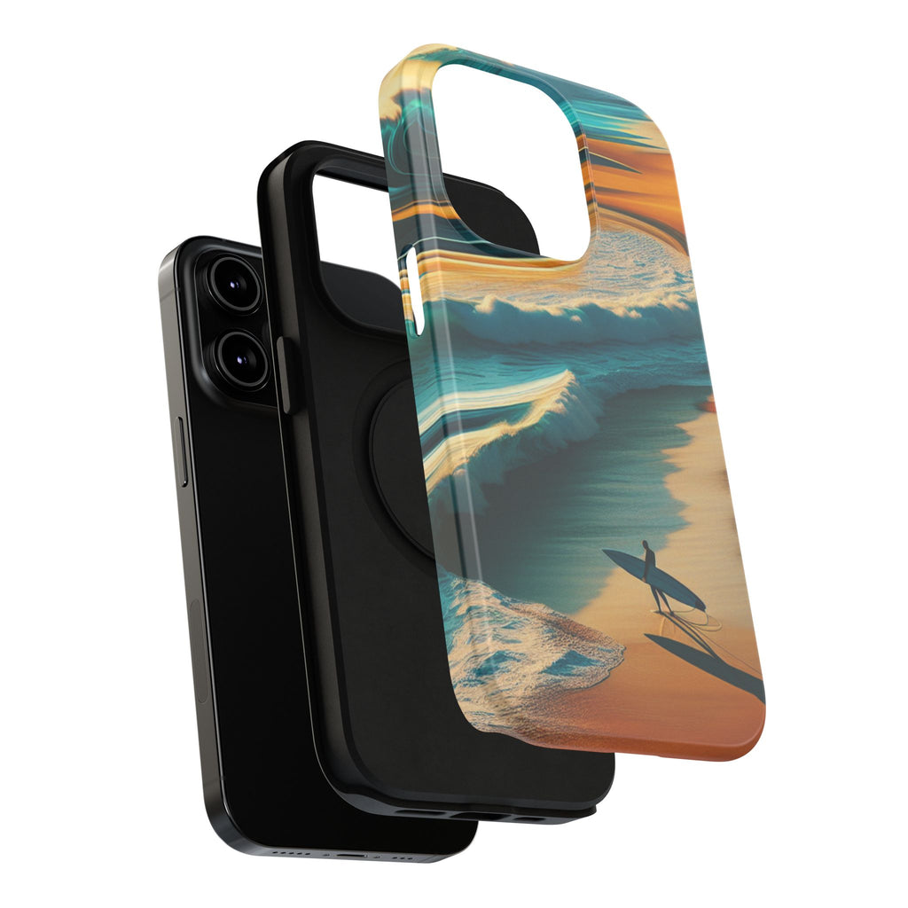 Impact Resistant Phone Case, Surf Wave Beach Lovers, Ocean Waves Design