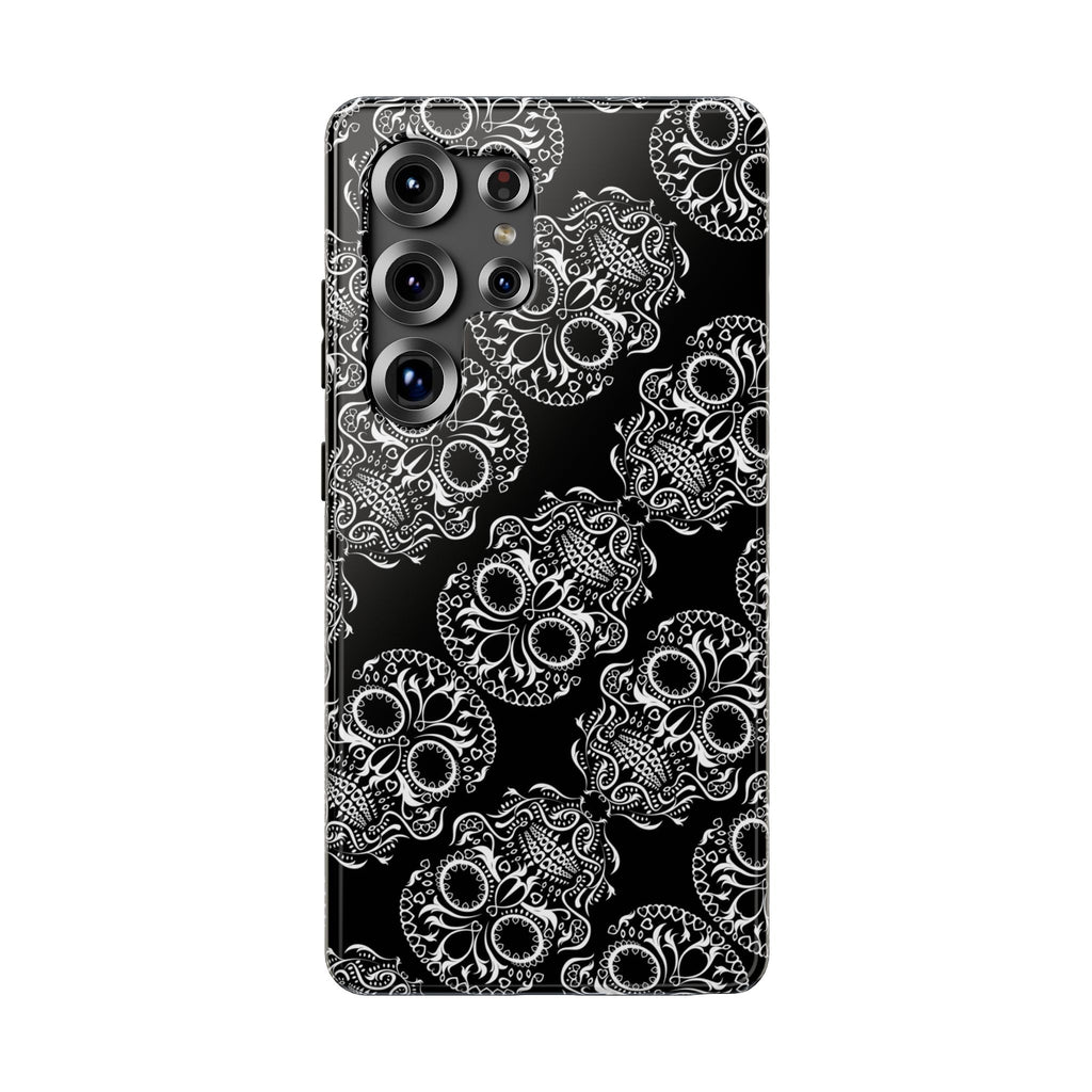 Skull Pattern Black & White Gothic Tough Cases for iPhone