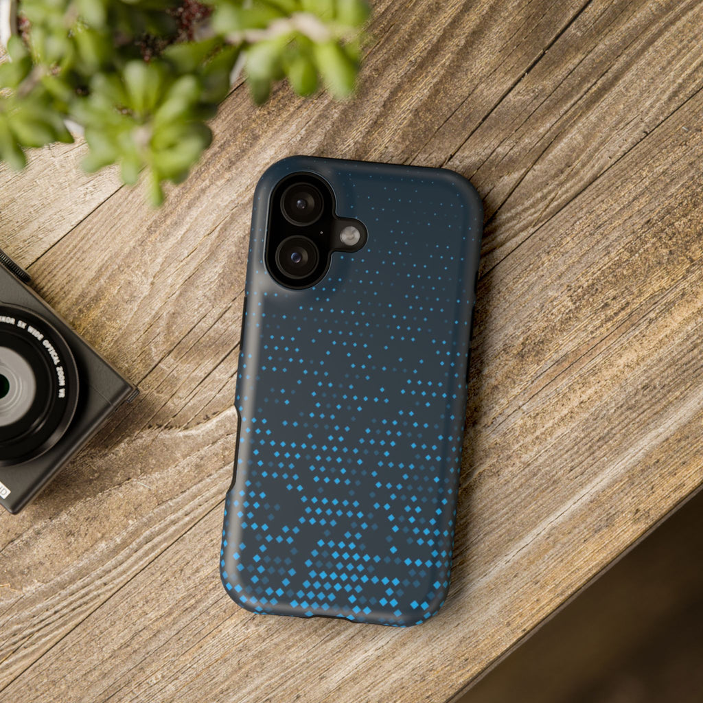 Blue Geometric Impact Resistant Phone Case