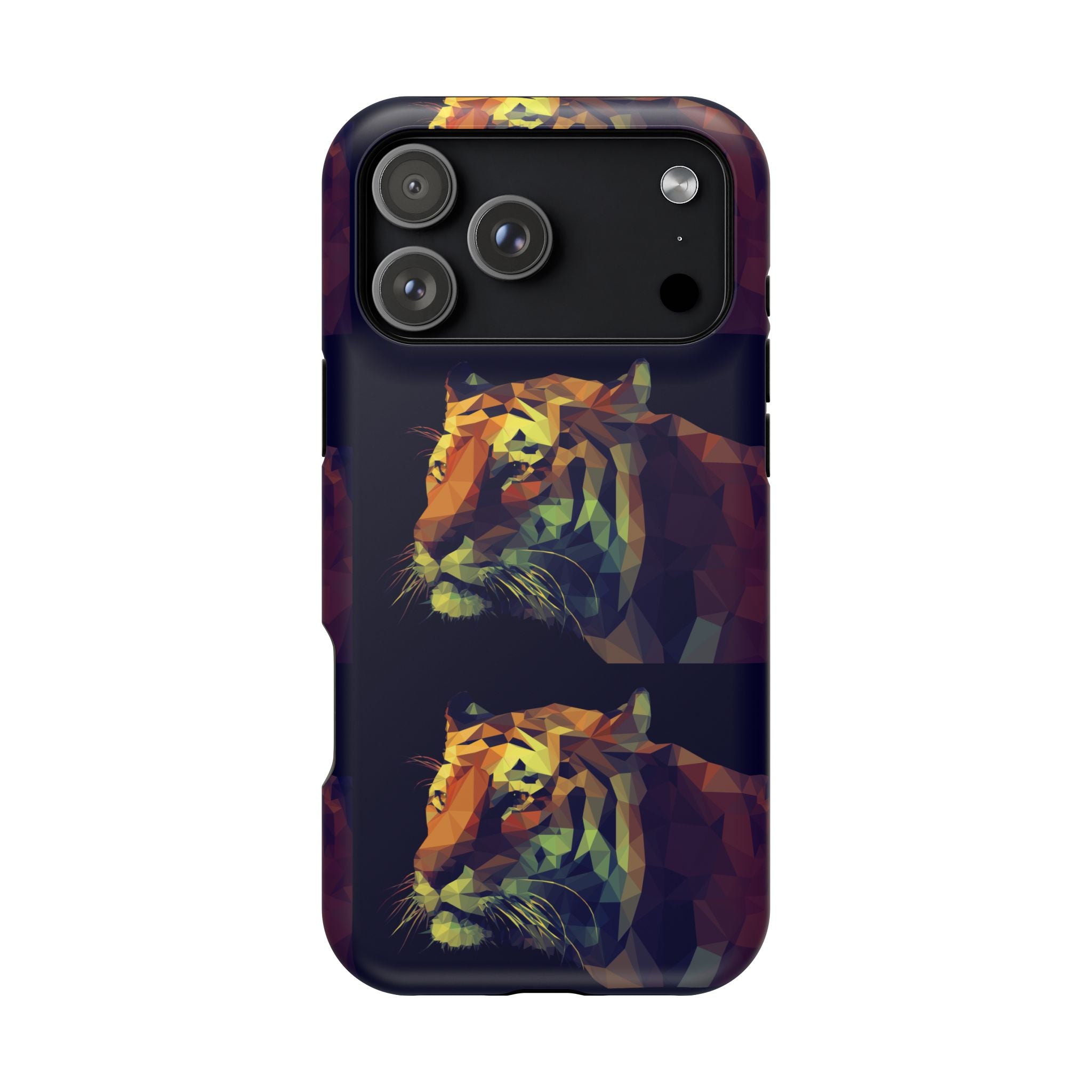 Colorful Tiger Phone Case, Impact-Resistant