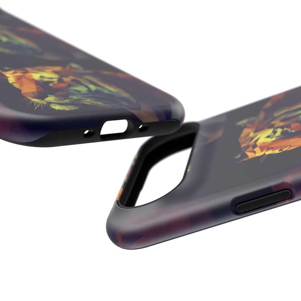 Colorful Tiger Phone Case, Impact-Resistant