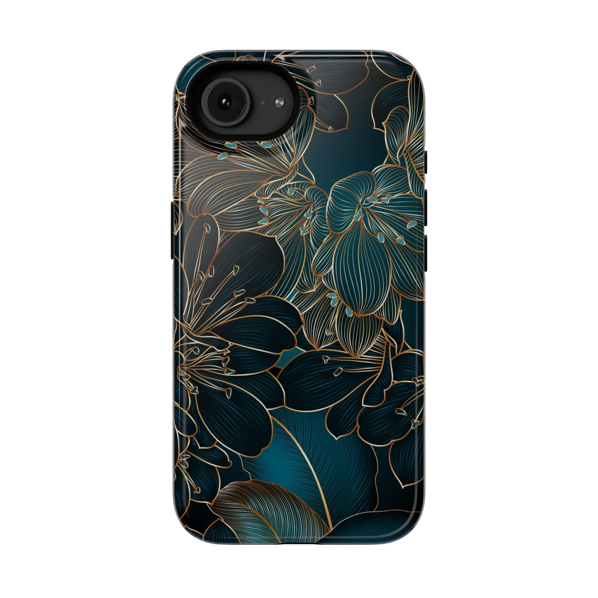 Floral Midnight Impact-Resistant New iPhone Phone Case