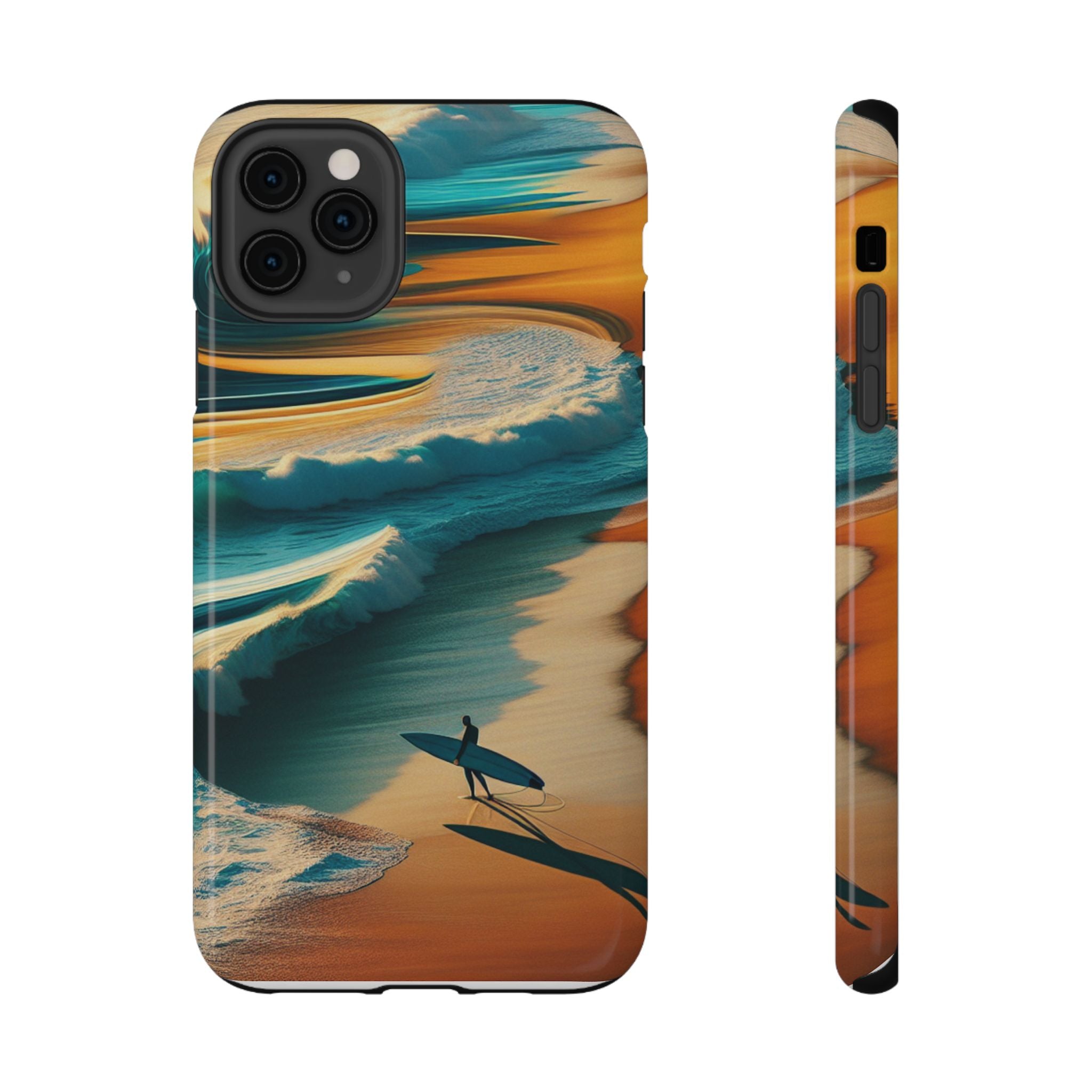 Impact Resistant Phone Case, Surf Wave Beach Lovers, Ocean Waves Design